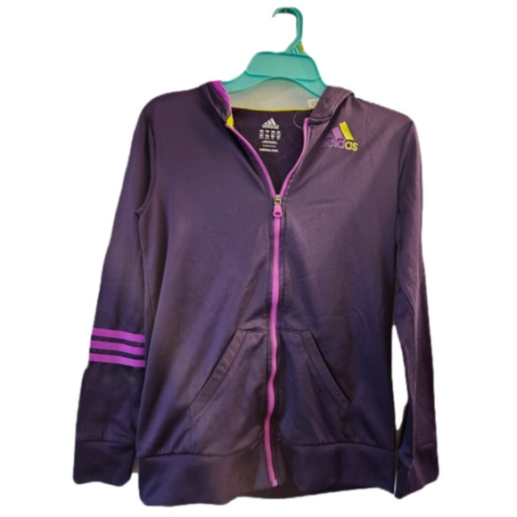 HOST PICK Adidas purple zip up sweat shirt sport run jog sweater hoody hoodie - Picture 1 of 2